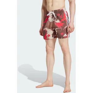 Maillot de bain adidas Tie-Dye 5 pouces marron rouge - L pas cher