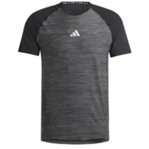 T-shirt adidas Gym+ Training 3 bandes manche courte gris noir - LVendu paratmosferasport