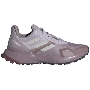 adidas Femme Terrex Soulstride Trail Running Shoes Chaussures de Course sur Sentier, preloved Fig/Grey One/Quiet Crimson, 36 EU
