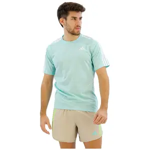 Adidas T-shirt à Manches Courtes Own The Run 3 Stripes pas cher