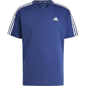 adidas - Own The Run 3-Stripes Tee - T-shirt de running taille M, bleu pas cher