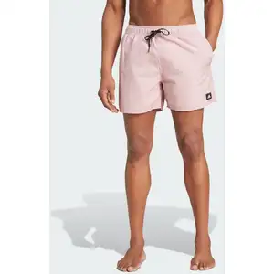 adidas Homme Stripey Classics Swim Shorts Short Length, Preloved Crimson/White, XS pas cher