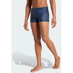 adidas - Big Bars Swim Boxer - Short de bain taille 4, bleu pas cher