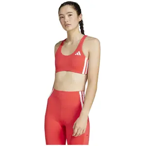 adidas Women's Brassière Adizero Run Maintien Moyen, Semi Lucid Red, L A-B pas cher
