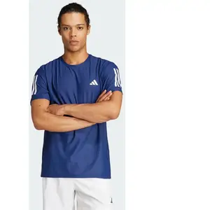 adidas - Own The Run Tee - T-shirt de running taille S, bleu pas cher