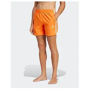 adidas Short de bain Originals Adicolor 3-Stripes - Orange, Orange M pas cher