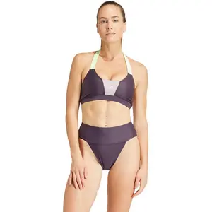 adidas Femme Sportswear Colorblock Bikini, Aurora Black/Preloved Fig, S pas cher