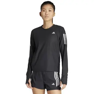 adidas - Women's Own the Run L/S - T-shirt de running taille XL, noir