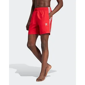 adidas Short de bain Originals Adicolor 3-Stripes - Better Scarlet, Better Scarlet XL pas cher
