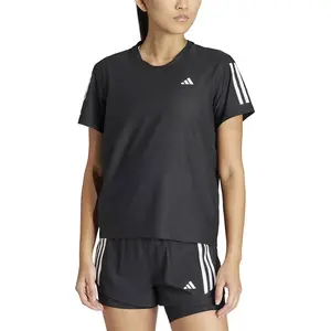 adidas - Women's Own The Run Tee - T-shirt de running taille M, noir pas cher