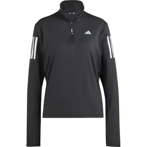 Comparateur de prix : Sweatshirt adidas Own the Run Half Zip noir pur blanc femme - L