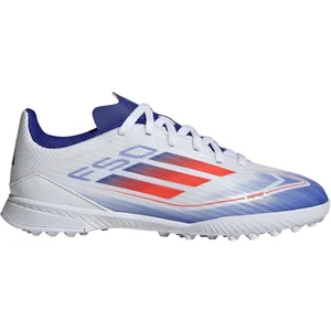 adidas F50 League Football Boots Turf Chaussures, Cloud White Solar Red Lucid Blue, 38 2/3 EU pas cher