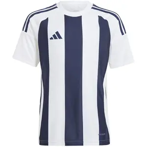 Comparateur de prix : adidas Maillot de football en textile pour enfant, à rayures, taille 24, bleu et blanc, 128