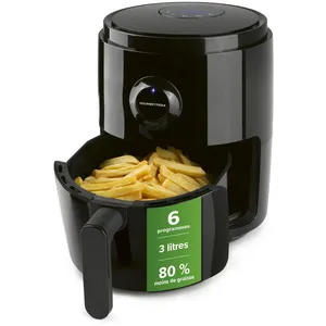 Comparateur de prix : GOURMETmaxx Friteuse à air chaud numérique| Combinaison d'un four à air chaud, d'un gril et d'une friteuse | Minuterie 60 min | Arrêt automatique | 6 programmes | Utilisation facile | 1400 watts
