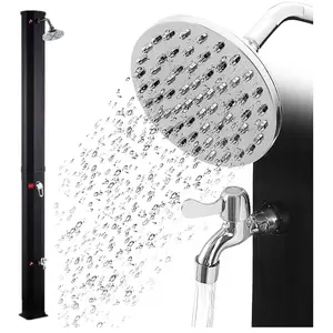 Comparateur de prix : Zelsius - Douche solaire Mackay 35 litres, noir Avec robinet et douche...