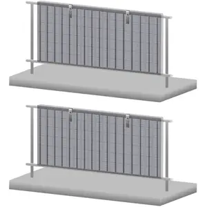 Fixation de support pour panneau solaire sur balcon et balustrade, support pour panneau solaire photovoltaïques - Zelsius