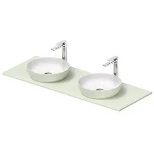 Comparateur de prix : Duravit Sivida Plan de toilette avec 2 vasques, 268016FH00,