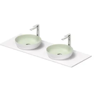 Comparateur de prix : Duravit Sivida Plan de toilette avec 2 vasques, 268016FG00,