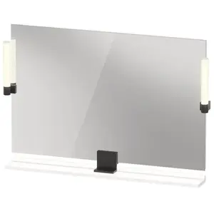 Sivida miroir, noir diamant mat, 1050x36x650mm, éclairage - Duravit