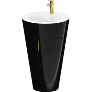 Comparateur de prix : Duravit Meuble sous-lavabo c-bonded Set Starck 1 56x86,4x60,5cm, st, IB, G g pol., noir hgl