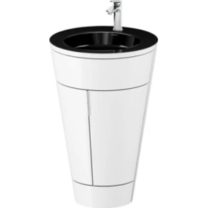 Duravit Meuble sous-lavabo c-bonded Set Starck 1 56x86,4x60,5cm, deb., chr. mat, bl. laqué pas cher