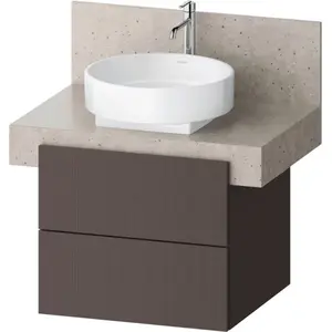 Duravit Balcoon, Sous-lavabo En Console, Suspendu, Ardoise Brun