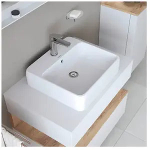 Duravit Qatego à poser, avec 1 trou de robinetterie, avec trop-plein l...