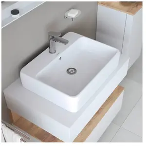 Duravit Qatego à poser, avec 1 trou de robinetterie, avec trop-plein l...