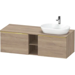 Duravit Meuble sous-lavabo D-Neo 140x55 cm, 2 tiroirs, 1 porte, gris p...