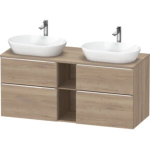 Comparateur de prix : Duravit Meuble sous-lavabo D-Neo 140x55 cm, 2 tiroirs, 2 portes, chêne/effet marbre