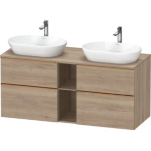 Duravit Meuble sous lavabo D-Neo 140x55 cm, 2 tiroirs, 2 portes, blanc... pas cher