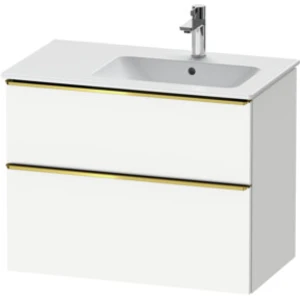 Duravit Meuble sous-lavabo D-Neo 81x46,2cm, 1 porte, droite, or poli/blanc mat