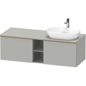 Duravit Meuble sous lavabo D-Neo 140x55 cm, 2 tiroirs, 1 porte, gris a...