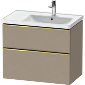 Duravit Meuble sous-lavabo D-Neo 78,4x45,2 cm, 1 porte, doré poli/lin