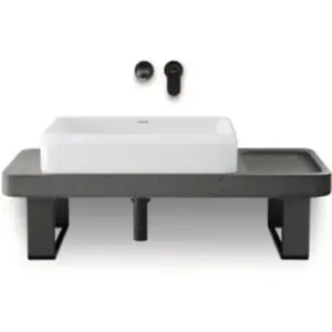 Duravit - Mitigeur lavabo encastré Wave Noir mat pas cher