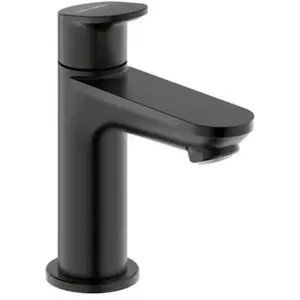 Robinet lave-mains eau froide DURAVIT Wave noir mat pas cher
