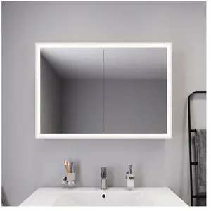 Duravit L-Cube Armoire de toilette 2 portes, LC7552018181000, pas cher