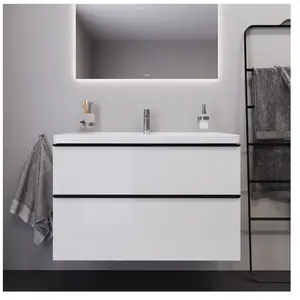 Meuble simple vasque DURAVIT D-Neo 98 cm Blanc brillant