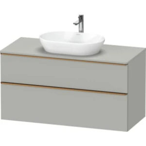 Duravit Meuble sous-lavabo D-Neo 120x55 cm, chêne brossé/gris, 2 tiroi...