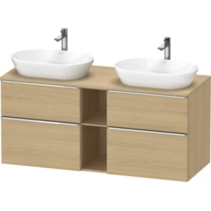 Duravit Meuble sous-lavabo D-Neo 140x55 cm, 2 tiroirs, 2 portes, chêne...