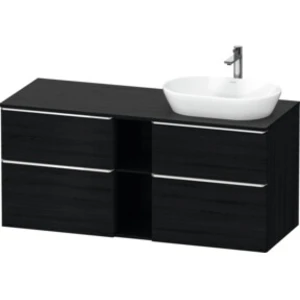 Comparateur de prix : Duravit Meuble sous lavabo D-Neo 140x55 cm, 2 tiroirs, 2 portes, D/B droite, chêne noir/chr