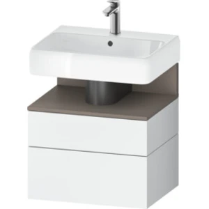 Duravit Meuble sous-vasque Qatego 59x47x59 cm, blanc mat, 1 porte, 1 tiroir pas cher