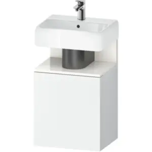 Duravit Meuble sous lavabo Qatego 44x35x64,5 cm, 1 porte, droite, blanc brillant/blanc mat pas cher