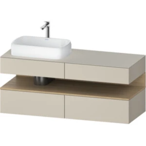 Duravit - Qatego Meuble Sous-lavabo Avec Console, 2 Tiroirs, 2