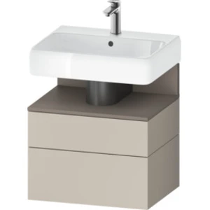 Duravit Meuble sous lavabo Qatego 59x47x59 cm, avec tiroir, 1 porte, blanc brillant pas cher
