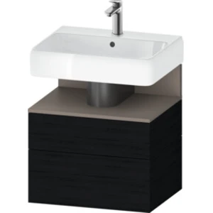 Duravit Meuble sous lavabo Qatego 59x47x59 cm, blanc mat, 1 porte, ave...