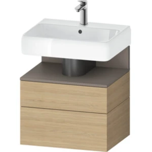 Duravit Meuble sous lavabo Qatego 59x47x59 cm, blanc mat, 1 porte, avec niches pas cher