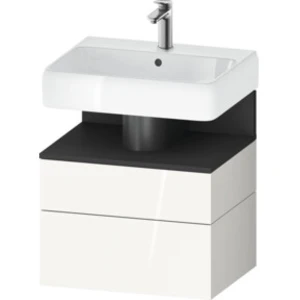 Duravit Meuble sous lavabo Qatego 59x47x59 cm, gris m/we g, 1 porte, avec B pas cher
