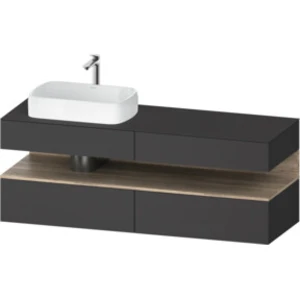 Duravit Qatego Meuble Sous-lavabo Avec Console, 2 Tiroirs, 2