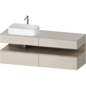 Duravit - Qatego Meuble Sous-lavabo Avec Console, 2 Tiroirs, 2